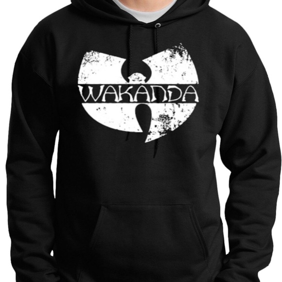 WAKANDA Men’s Hoodie on a Wu-Tang-Clan Logo - Picture 1 of 1